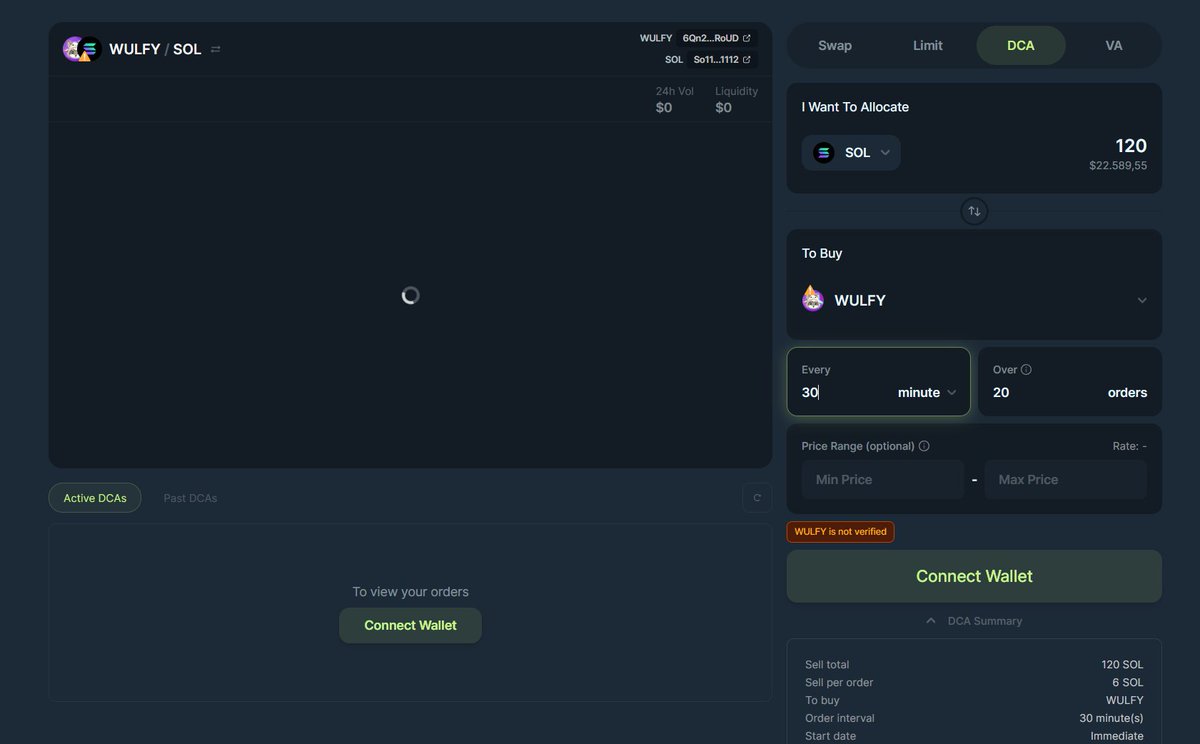 IMPORTANT: USE DCA ORDERS INSTEAD OF NORMAL SWAP ON JUPITER FOR OUR LAUNCH
-
THERE SO MANY SNIPER- BOTS
-
buy.wulfy.me
-
CA: 6Qn2muot6pbTTWJ6F83zrpBQTFjb69FcmG1xbg64RoUD