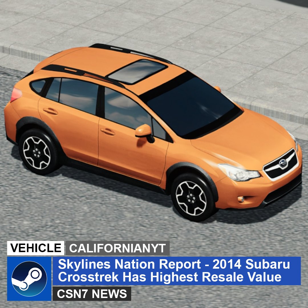CSN__7's tweet image. The latest vintage vehicle to hit the #CitiesSkylines streets by @CalifornianYT is the 2014 Subaru Crosstrek
steamcommunity.com/sharedfiles/fi…