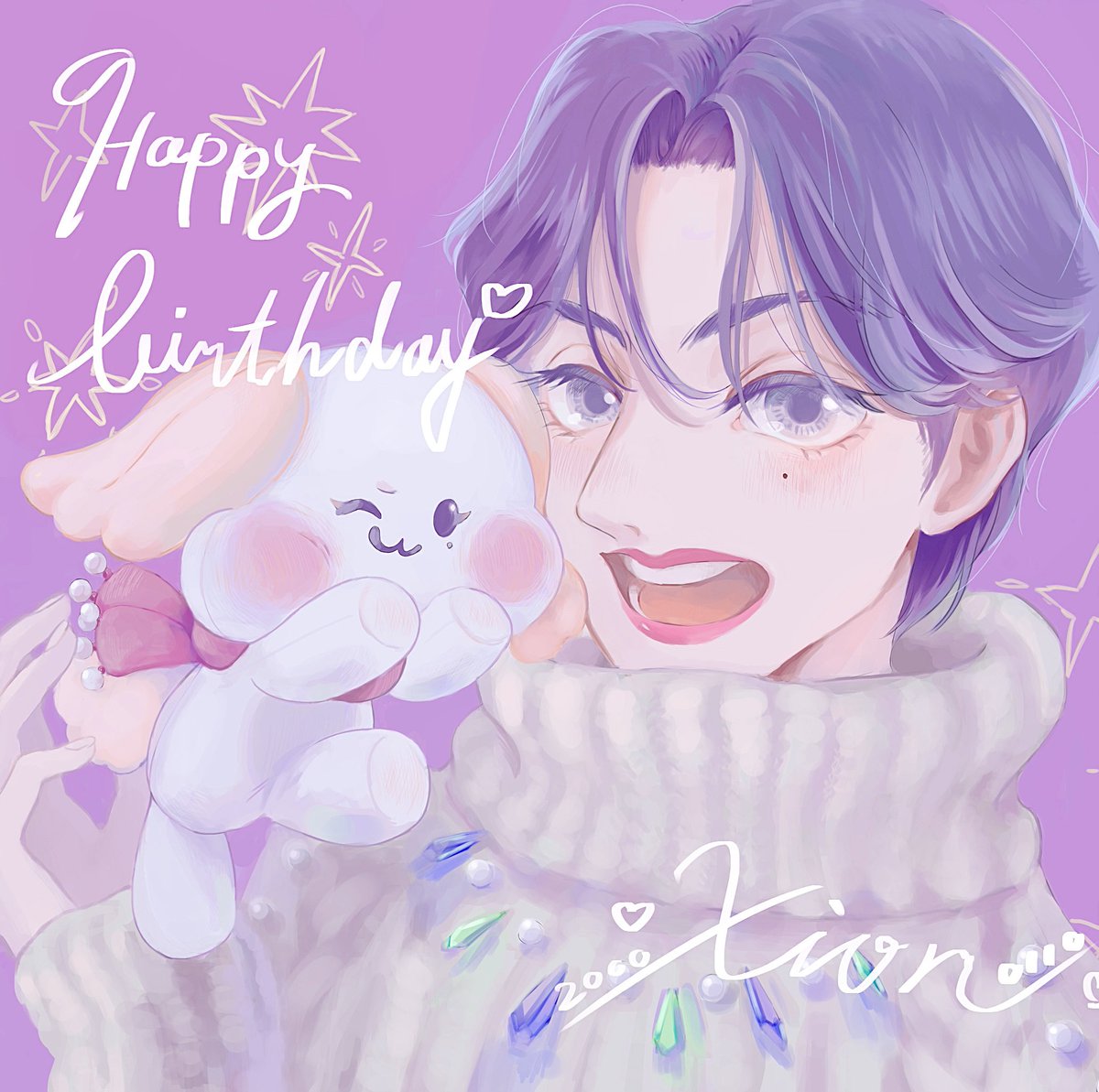 15_illustration's tweet photo. シオン誕は毎年祝えてるからちょっとだけ溜まったー！ドンミョンもおめでとう！ https://t.co/e16cCHo3ax