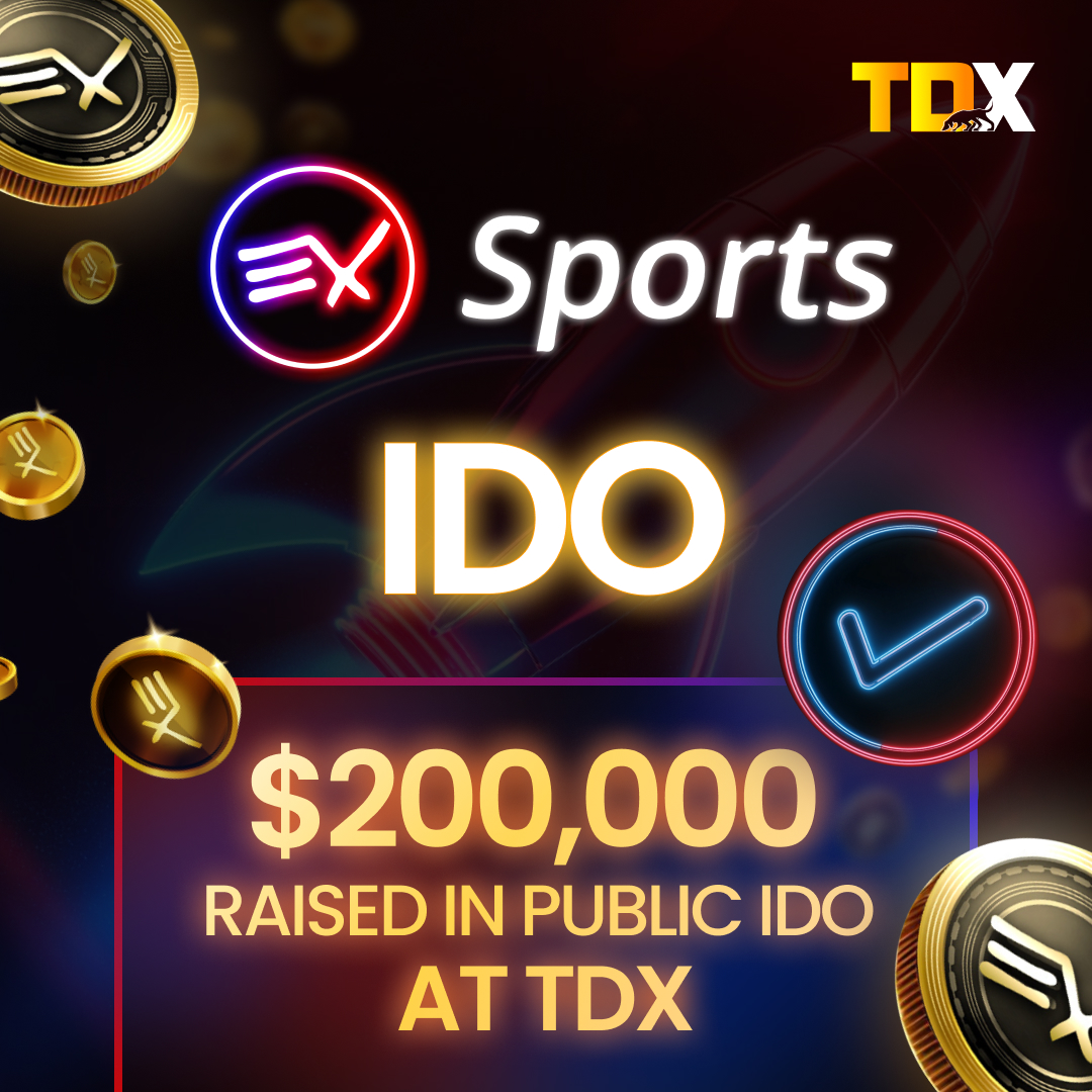 TDXbiz's tweet photo. ๐ฐ $200,000 Raised with @ExSportsToken IDO! ๐ฐ
What an incredible achievementโEX-Sports IDO has raised $200,000! ๐ฏ
Weโre beyond grateful for the trust and support from our amazing community. Get ready for the next phase of this journey. ๐ #EXSports #Blockchain #NFTs #Milestone #TDX