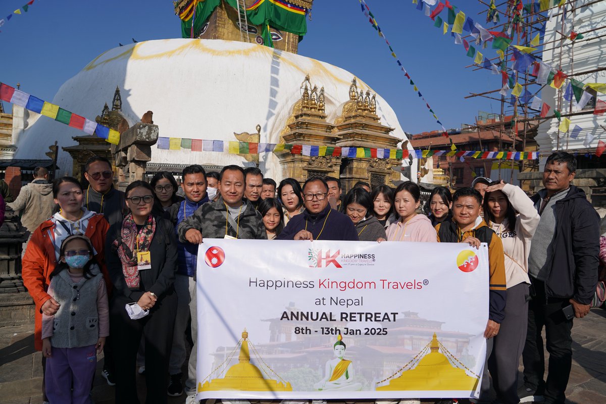 HKingdomtravels's tweet image. Day 2 and going strong! 🌟Hope you’re enjoying the glimpses of our adventure!
.
.
.
#TeamTrip2025 #WorkAndWander #CelebratingSuccess #NepalAdventures #AnnualRetreat #TeamBonding #Unwinding2024 #WorkLifeBalance #TravelDiaries #HappinessInNepal #BhutanNepal