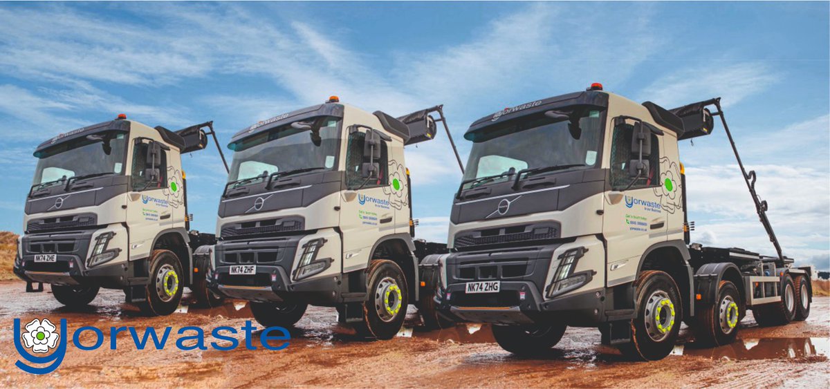 New Year, New Fleet!  Our wagons are essential to our operations, working hard collecting waste &amp; recycling from our customers.
The 3 Volvo's pictured are the latest additions to the fleet, fitted with environmentally friendly engines and equipped for lifting large containers.