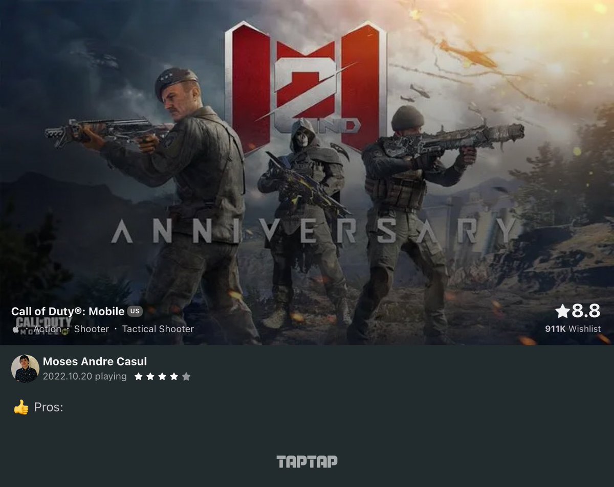 🎮 Just rocked Call of Duty®: Mobile on TapTap! #TapTap m.taptap.io/app/call-of-du…