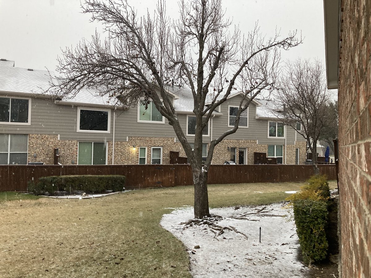 dpicon88's tweet image. It’s snowing and nice in Plano!! North DFW getting hit and dfw south wintery mix! #snowfall #DfwArea #winter
