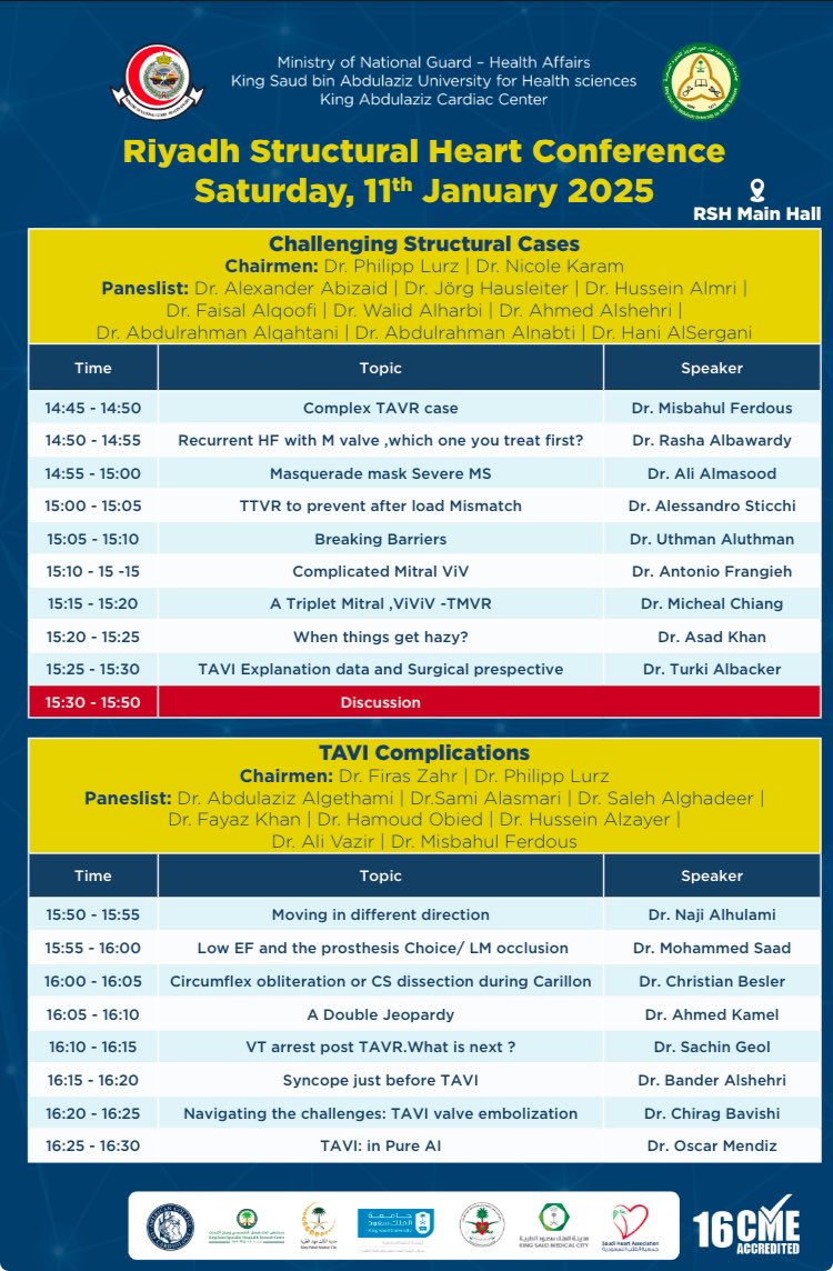 Alessandro Sticchi (@sticchi_alex) on Twitter photo A great pleasure & honor to bring our contribution to the 3rd <a href="/HeartStructural/">Riyadh Structural Heartمؤتمر الرياض لصمامات القلب</a> with an innovative concept in #TTVR 💫
Thanks so much to the conference directors for the kind invitation!
<a href="/MBalghith/">د.محمد بلغيث البارقي</a> <a href="/Unipisa/">Università di Pisa</a> <a href="/Marcodecarlo72/">Marco De Carlo</a>
<a href="/PhilippLurz/">Philipp Lurz</a> <a href="/nickaram/">Nicole Karam, MD, PhD, FESC</a> A great pleasure & honor to bring our contribution to the 3rd <a href="/HeartStructural/">Riyadh Structural Heartمؤتمر الرياض لصمامات القلب</a> with an innovative concept in #TTVR 💫
Thanks so much to the conference directors for the kind invitation!
<a href="/MBalghith/">د.محمد بلغيث البارقي</a> <a href="/Unipisa/">Università di Pisa</a> <a href="/Marcodecarlo72/">Marco De Carlo</a>
<a href="/PhilippLurz/">Philipp Lurz</a> <a href="/nickaram/">Nicole Karam, MD, PhD, FESC</a>