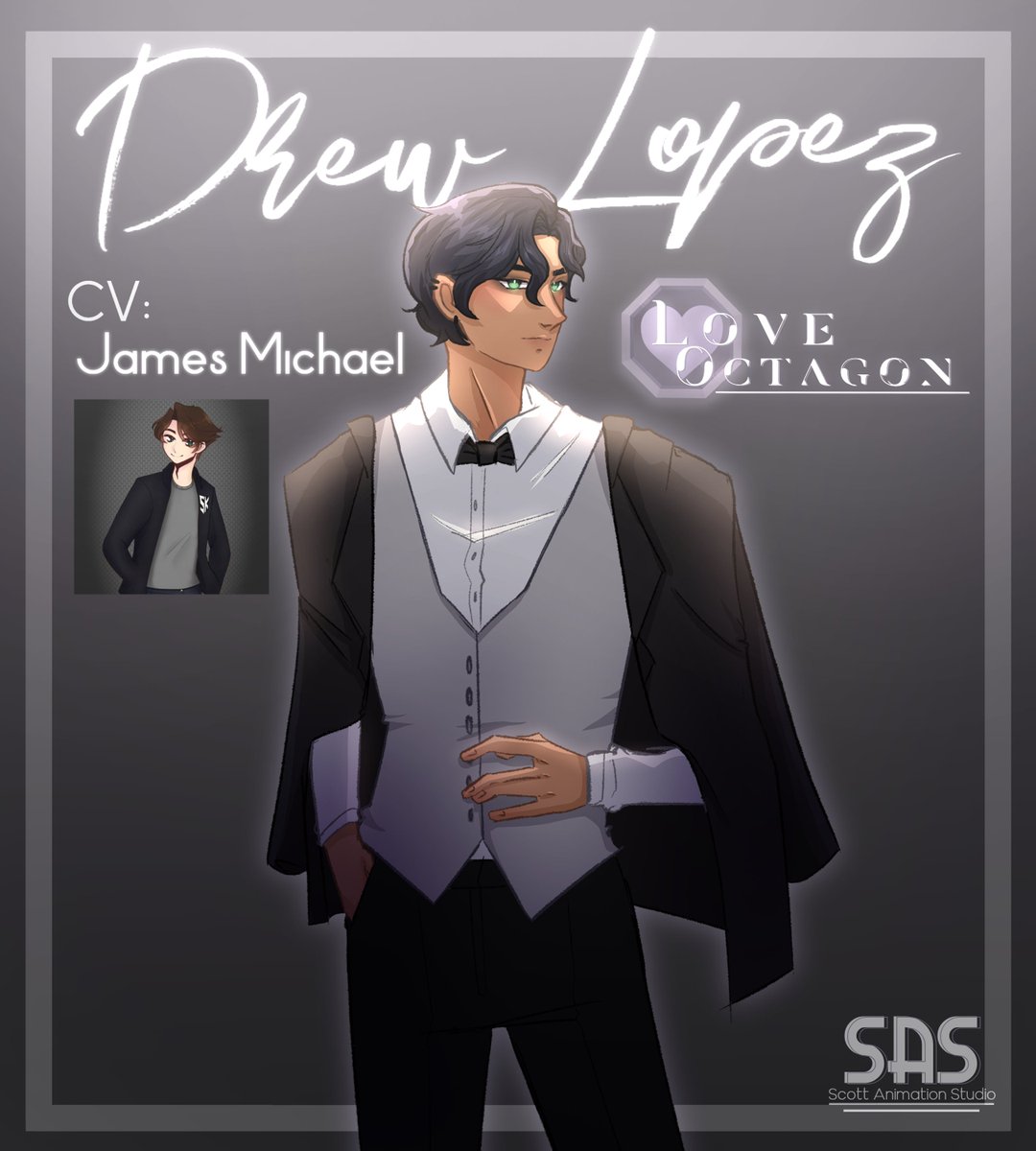 🐦‍⬛CAST ANNOUNCEMENT 🐦‍⬛

<a href="/JamesBlomstrand/">James Michael</a>  will be playing our emo singer Drew Lopez in the new and improved Love Octagon: Reborn !!

Please everyone give him a round of applause and keep an eye out to hear his amazing voice!

#loveoctagon #drewlopez #mcrp