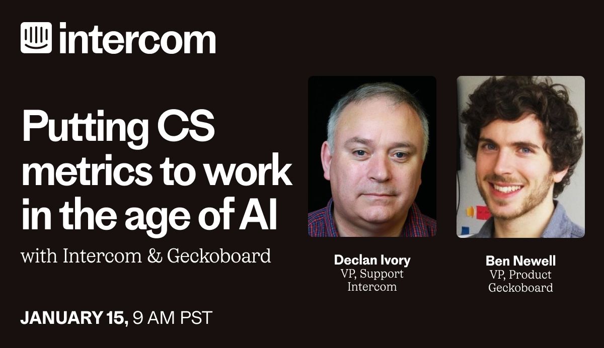 As AI becomes the norm in Customer Support, it’s time to rethink how we track performance and make data-driven decisions 📊 Join Intercom and our very own Ben for a discussion on this very topic! 
👉 Register Now: buff.ly/3Pu9eUh
