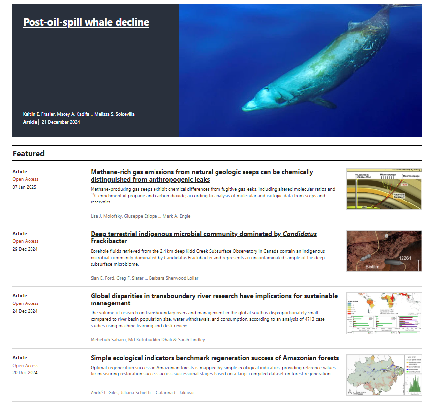 🎉Happy New Year, everybody!  Check out the featured articles for January 2025.
🔗nature.com/commsenv/

<a href="/sianeford/">sian e ford</a> <a href="/mehebubsahana/">mehebub sahana</a> <a href="/AndrGiles299174/">André Giles</a>
<a href="/BioAgroUV/">BioAgroUV</a> <a href="/NOAAFisheriesSE/">NOAA Fish Southeast</a>
<a href="/icmlunam/">ICML-UNAM</a> <a href="/Scripps_Ocean/">Scripps Institution of Oceanography</a>
<a href="/Scripps_MBARC/">Scripps Marine Bioacoustics Research Collaborative</a>
