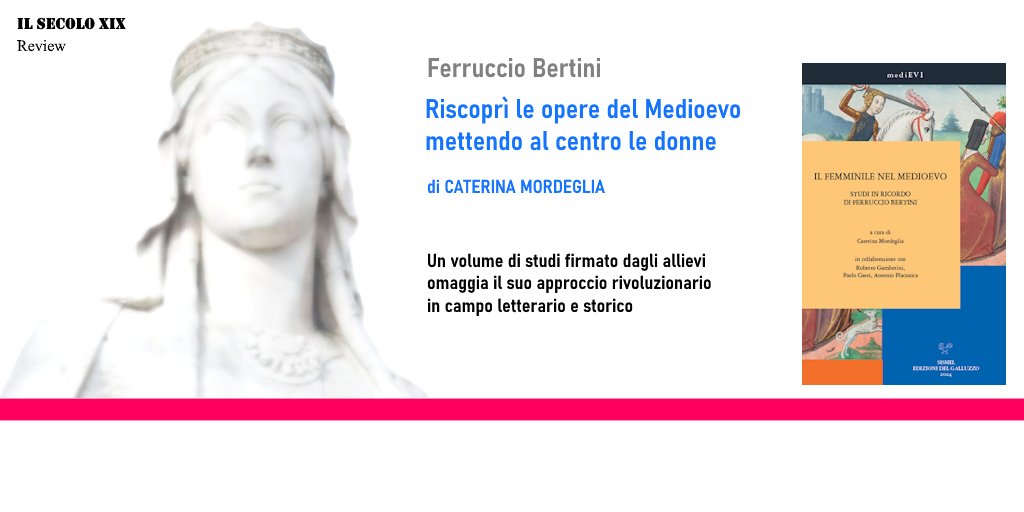 Review: «Ferruccio Bertini. Riscoprì le opere del Medioevo rimettendo al centro le donne» (Il Secolo XIX, 5/12/2025). 🔗sismel.info/recensioni/MEV…
Scheda del volume «Il femminile nel Medioevo»:🔗 bit.ly/3PvIP8A
#medievaltwitter #donne #medioevo