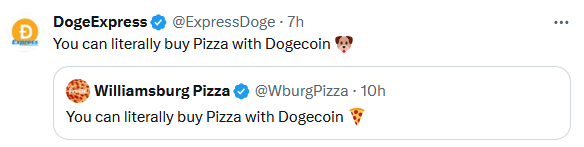 You can literally buy Dogecoin with Pizza! 👇