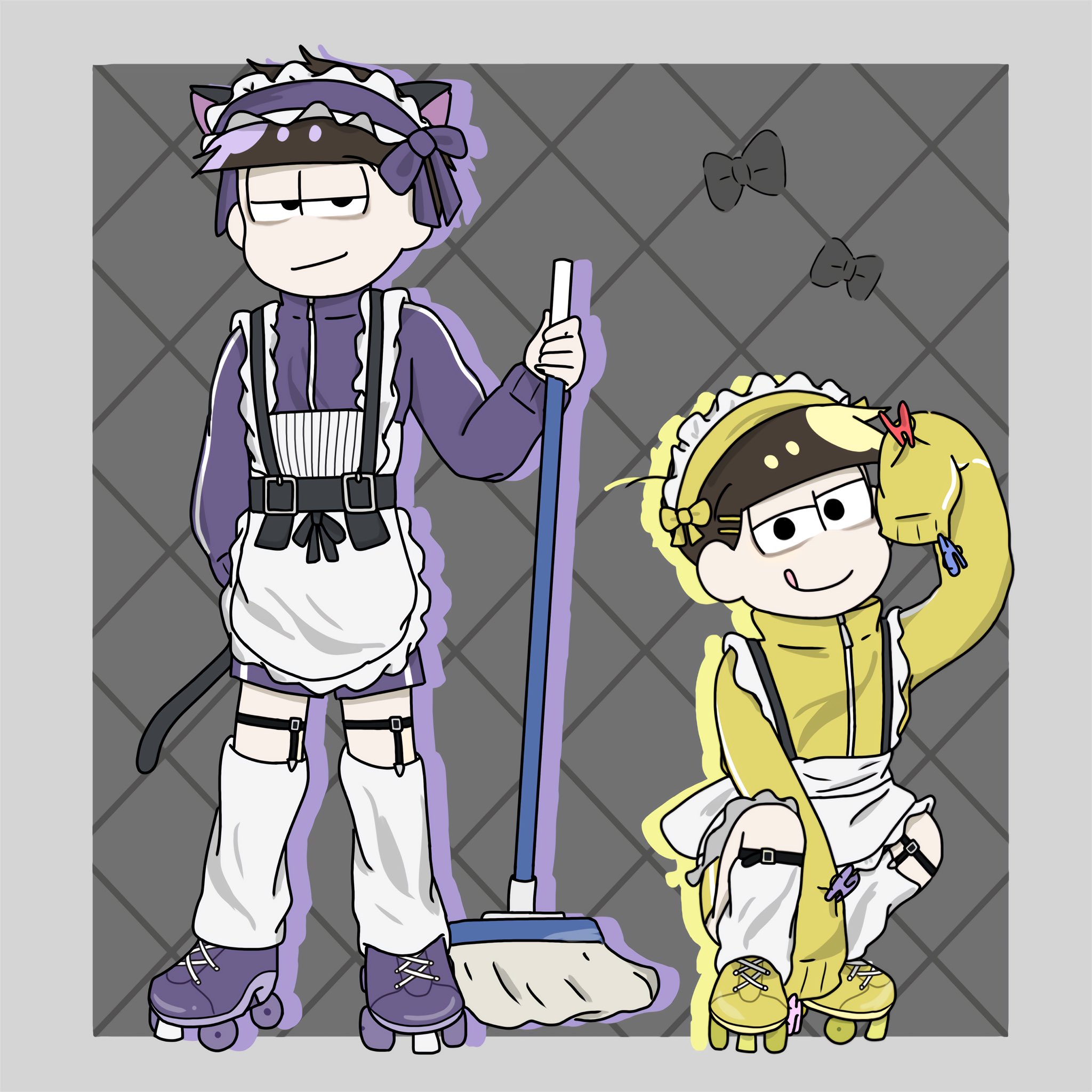 十四松 ジャージメイド おそ松さん リボン付きデカアクリルスタンド 十四松 ジャージ