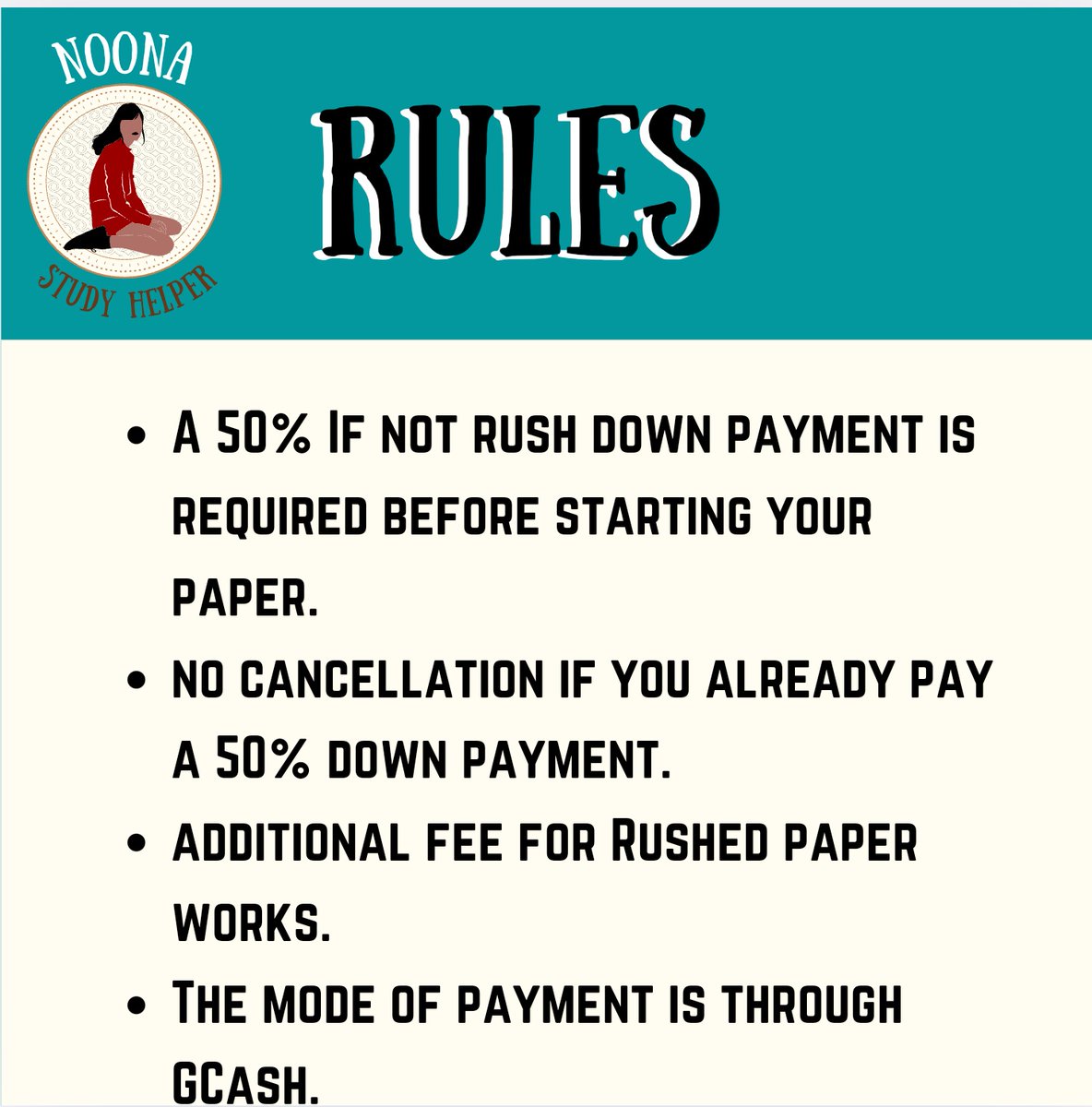 Good Day! We are officially OPEN🥳 We we offer the following service listed below✍️

Rate of the services depends on the difficulty of the task but, rest assure that the following services is in student friendly price✨️
Kindly message us for inquiries📨
For exposure , If client