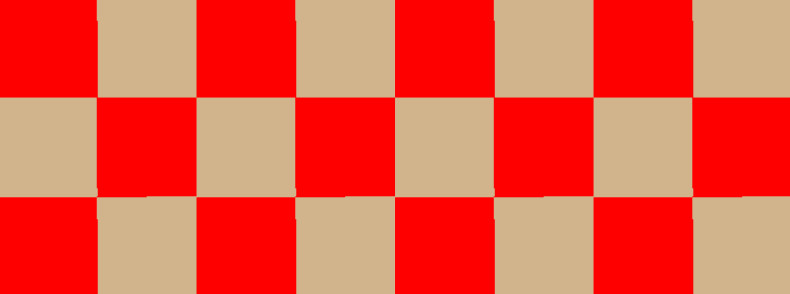 anatudor's tweet photo. #tinyCSStip Want to avoid ugly checkerboard edges when pattern size depends on viewport?
Round it to be a multiple of 2px so every square edge is an int number of pixels!
--s: round(10vmin, 2px);
background:
repeating-conic-gradient(red 0% 25%, tan 0% 50%)
0 0/ var(--s) var(--s) https://t.co/zIvVumDScM
