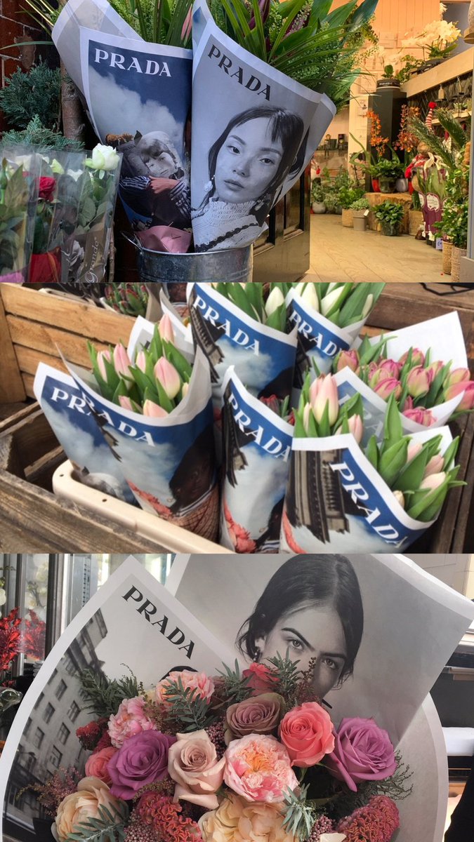 Reminiscing about Prada's Spring/Summer activation—a global takeover of independent florists in major cities. We selected and mentored London florists for this brand partnership, providing creative direction and bouquet wrapping during the activation week.