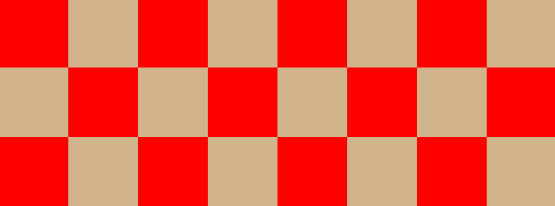 anatudor's tweet photo. #tinyCSStip Want to avoid ugly checkerboard edges when pattern size depends on viewport?
Round it to be a multiple of 2px so every square edge is an int number of pixels!
--s: round(10vmin, 2px);
background:
repeating-conic-gradient(red 0% 25%, tan 0% 50%)
0 0/ var(--s) var(--s) https://t.co/zIvVumDScM
