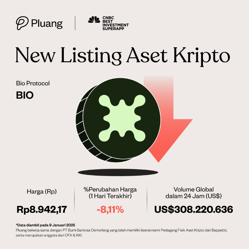 pluang_id's tweet photo. 📣 NEW COIN LISTING 📣

Akhirnya koin $DF, $STEEM, $ATA, dan $BIO sudah hadir di Pluang! Tertarik trading? Klik di sini buat cek performanya sekarang!👇🏼
🔗 https://t.co/zFOAepxuhl

#InvestasiKripto #PluangNewCoins #TradingKripto