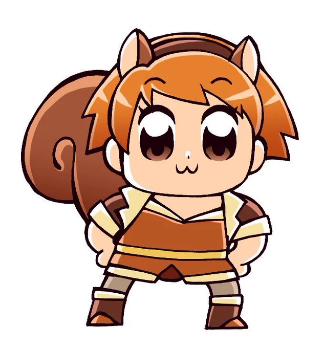 マーベルライバルズのせいかスクイレルガールイラストをよく見かける気がするので自分もだいぶ前に描いたヤツ上げとこ(パロやないかい) 