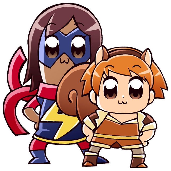 マーベルライバルズのせいかスクイレルガールイラストをよく見かける気がするので自分もだいぶ前に描いたヤツ上げとこ(パロやないかい) 