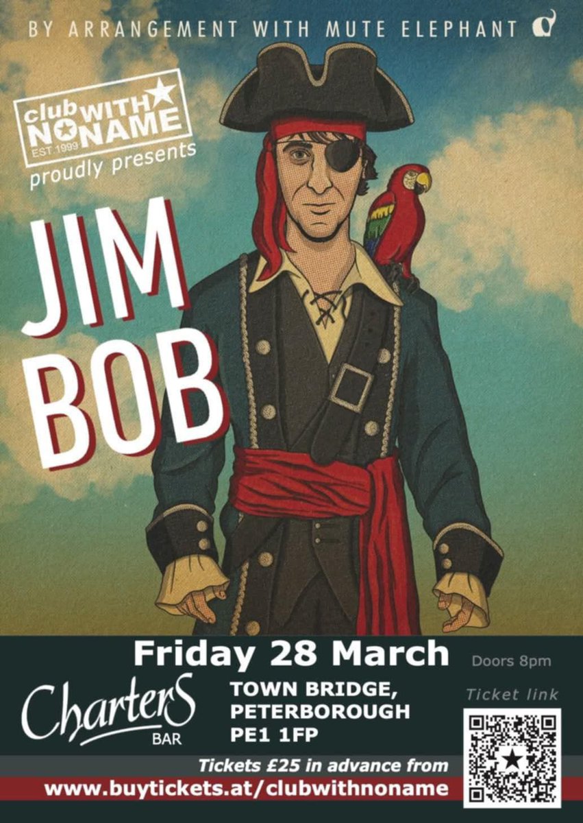 On sale now. PETERBOROUGH. On 28 March I'm playing a Shiiine warm-up show. Which might imply it won’t be a proper gig. It will be VERY PROPER. Full band. The only non-London, non-festival date booked for 2025. And on a boat! Just 180 tickets. buytickets.at/clubwithnoname…