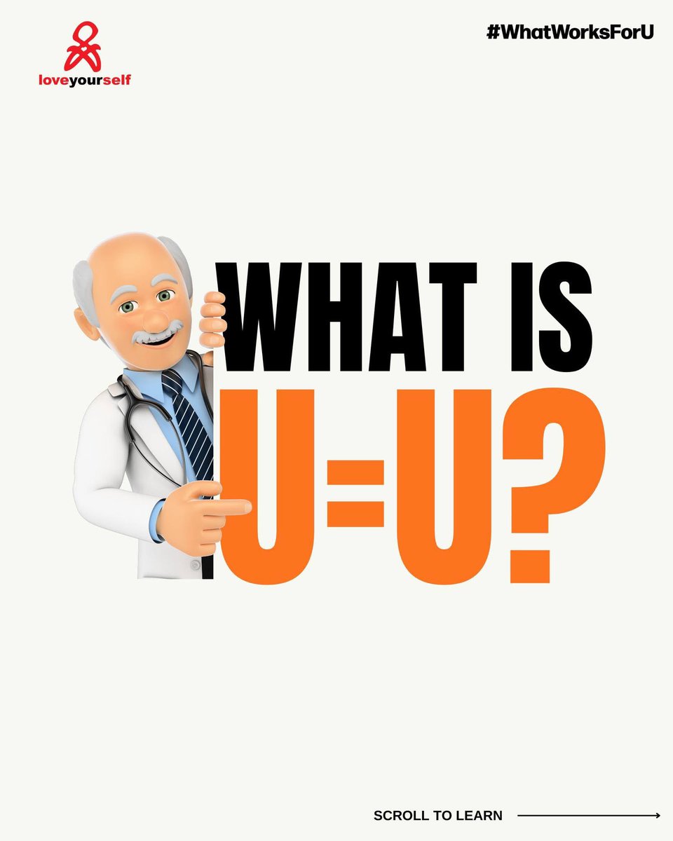 LoveYourselfPh's tweet photo. Ano ang ibig sabihin ng U=U? Ito ay Undetectable equals Untransmittable. Ang tamang pag-inom ng Antiretroviral (ARV) drugs ayon sa reseta ay nakakatulong upang maiwasan ang paglipat ng HIV. Patunay ito na ang treatment ay epektibo para sa mga People Living with HIV!

#WhatWorksForU
#LoveYourselfPh