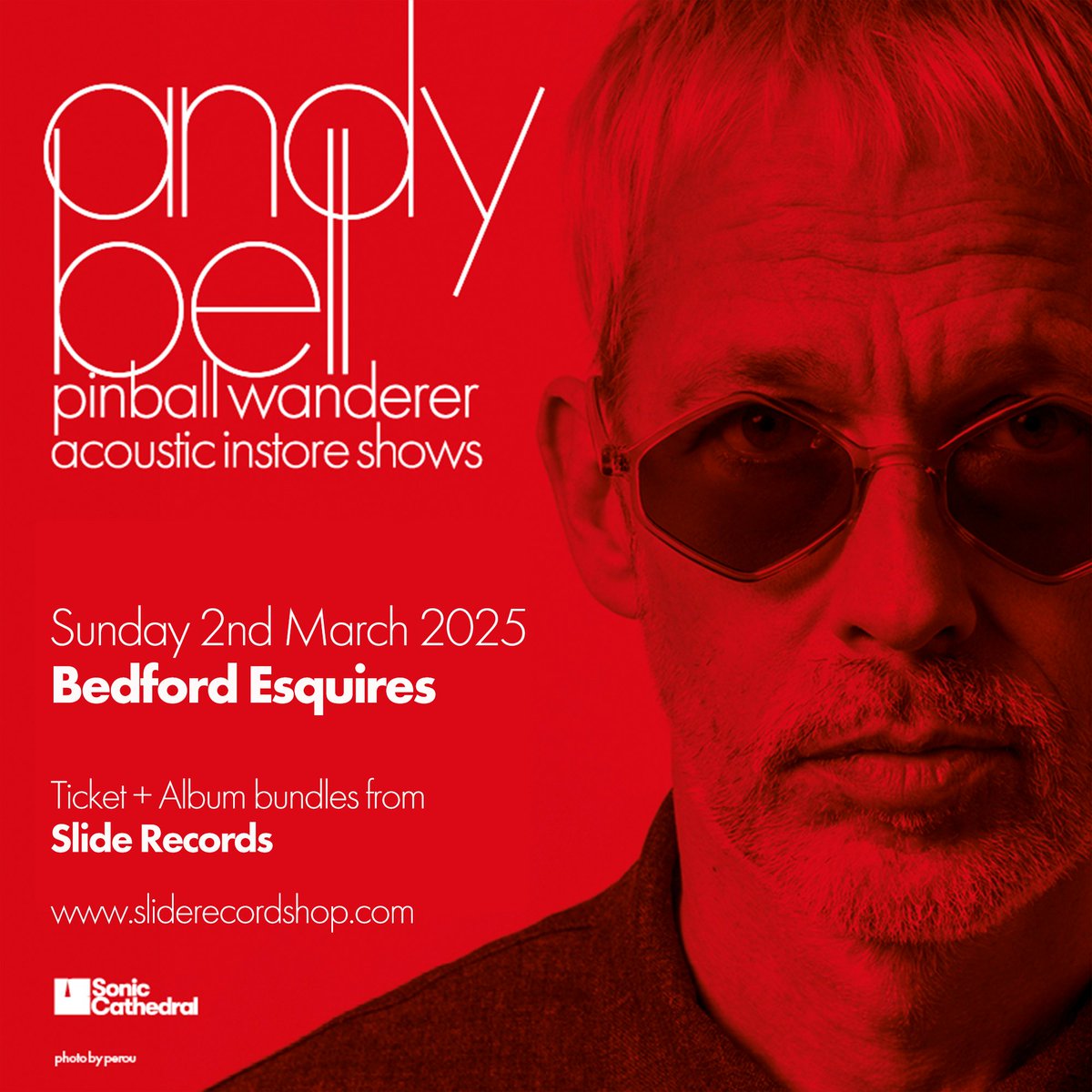 Delighted to announce that <a href="/Andybebop/">Andy Bell</a> will be be playing Esquires on Sunday the 2nd March 2025 in support of his quite brilliant new album 'Pinball Wanderer', released via <a href="/soniccathedral/">Sonic Cathedral</a> on the 28th February. 

Album / ticket bundles exclusively available from <a href="/sliderecordshop/">Slide Record Shop</a>