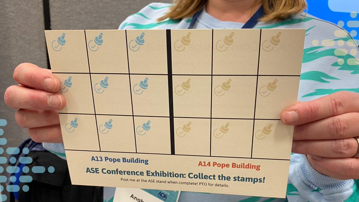 It wouldn’t be an ASE Conference without a competition!

Pick up your competition card at registration and explore the exhibition, collecting stamps from the stands as you go. Once you’ve collected all your stamps, head over to the ASE Stand in A13.

Good luck! 🍀 #ASEConf2025