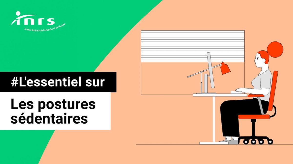 INRSfrance's tweet photo. 🚨 [Nouveau] L’essentiel sur…Les postures sédentaires 🚶‍♀️💺
Une nouvelle animation (https://t.co/hWgq7tBng0) présente les risques liés à la sédentarité au travail et les mesures à mettre en œuvre pour les prévenir.
👉Consultez toutes les ressources INRS : https://t.co/gDBY6f9PDv https://t.co/fAzs96B09y