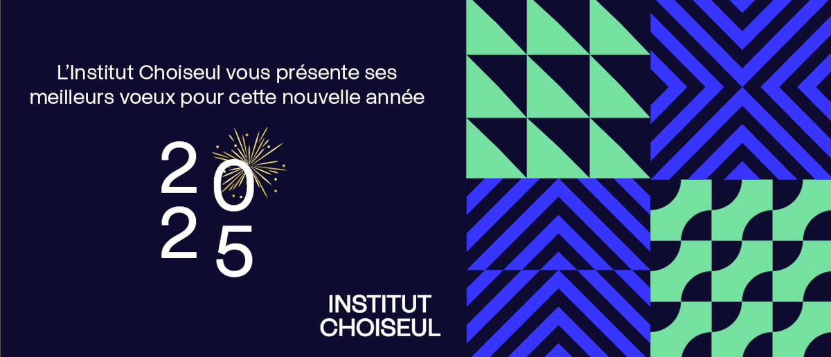L’équipe de l’Institut Choiseul vous adresse ses meilleurs vœux 🎉 ! 

En 2025, nous continuerons à valoriser et connecter les générations de décideurs, avec de nouvelles initiatives autour des enjeux qui font l'économie de demain.  

Hâte de vous retrouver pour ces grands rdv 🚀