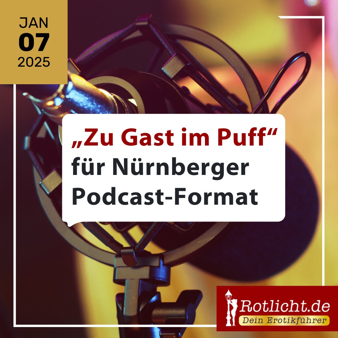 🔴„Zu Gast im Puff“ für Nürnberger Podcast-Format🔴Eine True-Crime-Story die keine ist 👉 Den ganzen Artikel könnt ihr in unserem Rotlicht Magazin lesen: rotlicht.de/s/zu-gast-im-p…

#podcast #bayern #crime