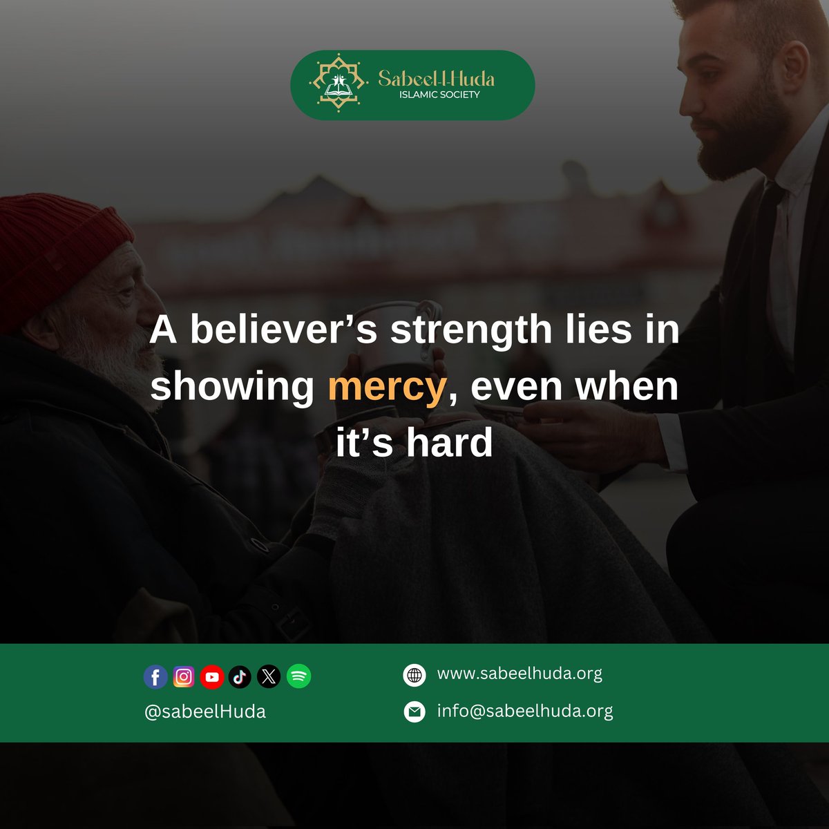 SabeelHuda's tweet image. True strength lies in showing mercy, even in challenging moments. Allah says, 'And We have not sent you, [O Muhammad], except as a mercy to the worlds.' (Qur'an 21:107). Be a source of kindness and compassion.

#MercyInIslam #QuranTeachings #SabeelHuda #Compassion #IslamicValues