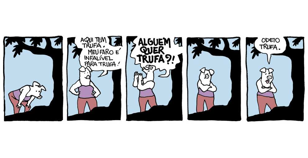 Tira de 2021, com comida - saiu na Folha @folha 