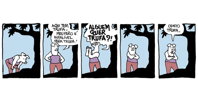 Tira de 2021, com comida - saiu na Folha @folha 