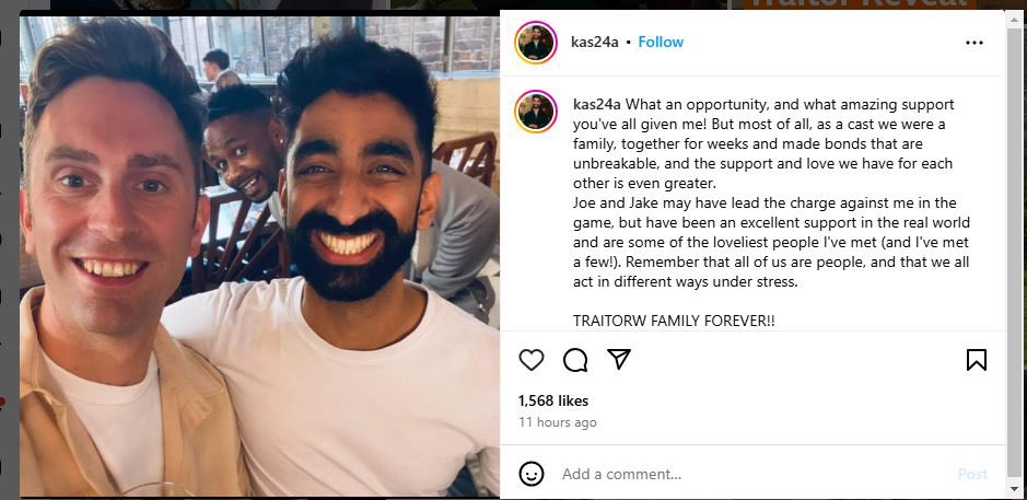 Kas has spoken… #TheTraitors