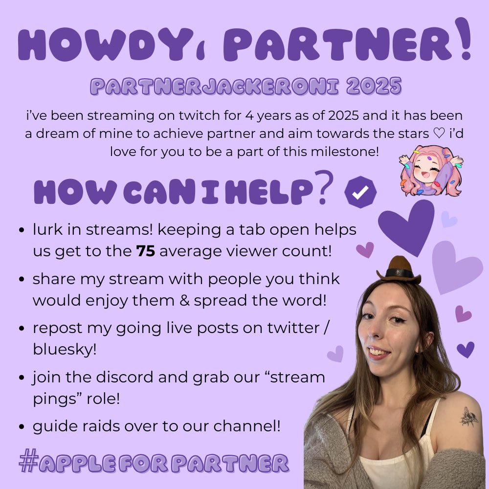 since i recently announced a partner push, i wanted to post a graphic on how YOU can be a part of this exciting time!

i’ve been inching closer and closer to partner numbers, but i wanted to include everyone so this becomes more of a community achievement 🥹✨💛 glad you’re here!