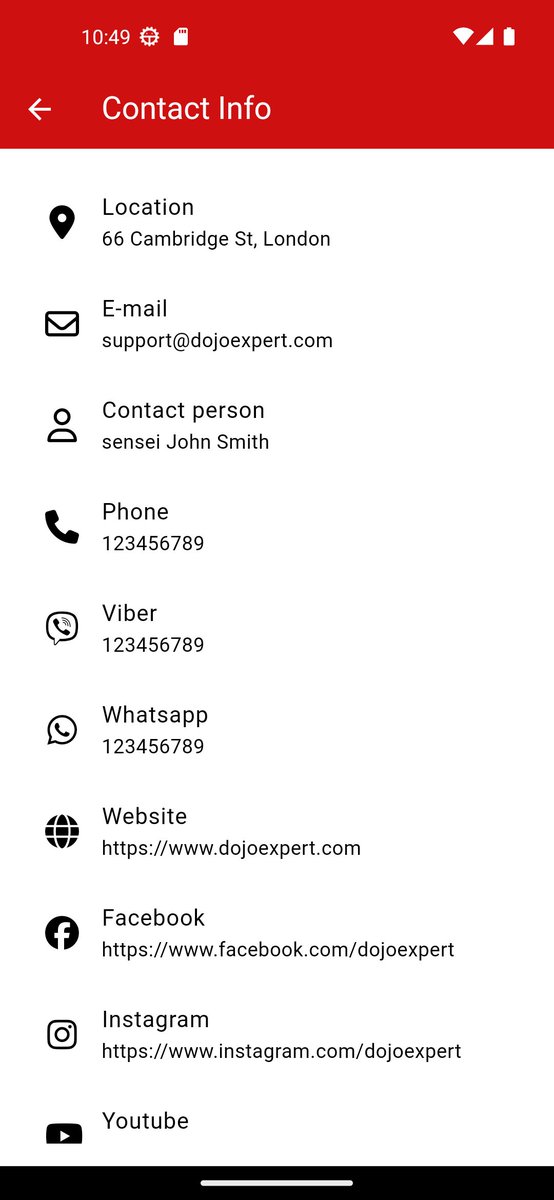 DojoExpert's tweet photo. The new version of the mobile application for students "Dojo Login" now supports replying to messages and displaying contact information https://t.co/1wjKgreJ3l