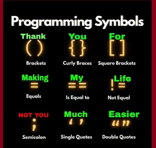 42Network's tweet image. Do you have a favorite symbol? 🤔

#42network #codingmemes #born2code #programmerhumor