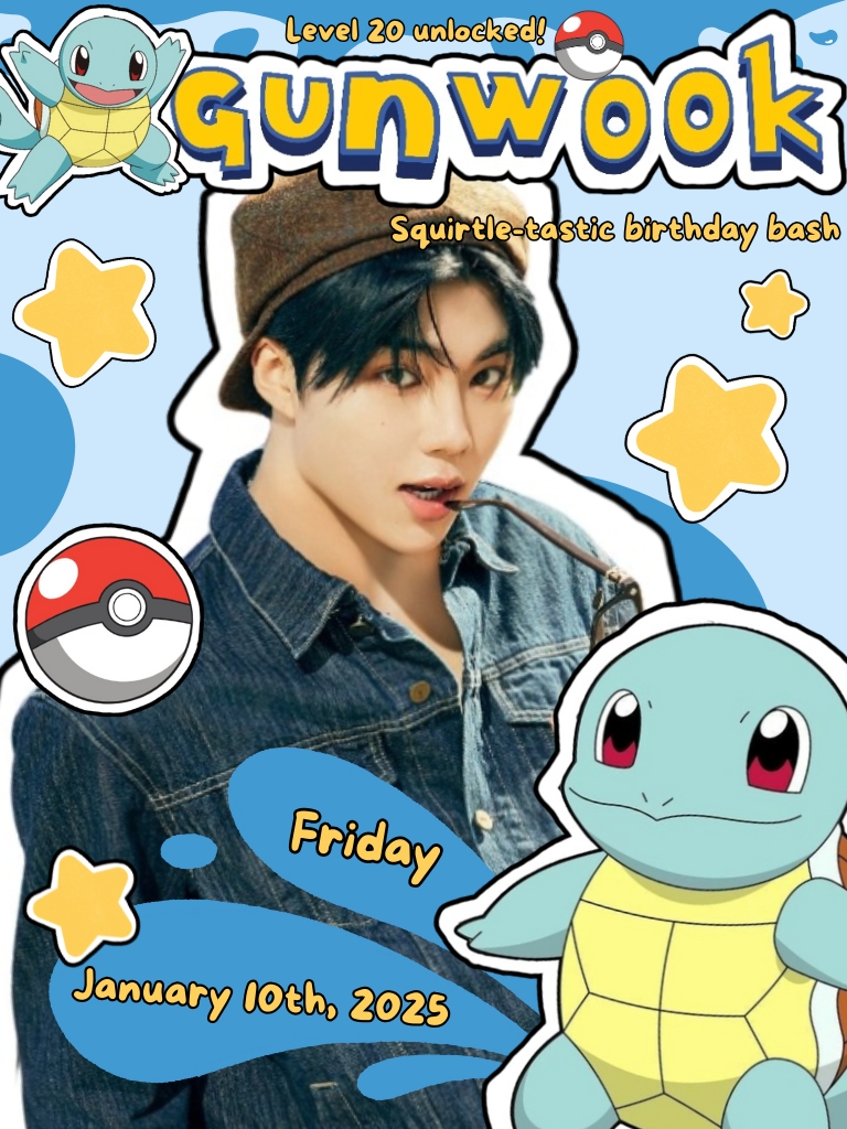 🗯️𝑳𝑬𝑽𝑬𝑳 𝑼𝑷! this 𝙎𝙦𝙪𝙞𝙧𝙩𝙡𝙚, now turning 𝟮𝑶! Let's 𝑠𝑝𝑟𝑖𝑛𝑘𝑙𝑒 𝑠𝑡𝑎𝑟𝑑𝑢𝑠𝑡 on G̲u̲n̲w̲o̲o̲k̲ special day! As we beneath the twinkling stars, filled with love magic, 𝘰𝘶𝘳 𝘵𝘪𝘯𝘺 𝘵𝘰𝘳𝘵𝘰𝘪𝘴𝘦𝘴 swiftly towards the enchanting realm 𝘰𝘧 dreams!🆙