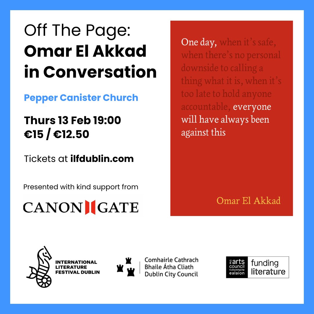 #OffThePage is back with Omar El Akkad in Conversation with Alex Clark! ✨📚

Join renowned author Omar El Akkad at the Pepper Canister Church this February as he discusses his powerful new book 'One Day, Everyone Will Have Always Been Against This'.

🗓️ Thursday 13 Feb, 19:00
🎟️