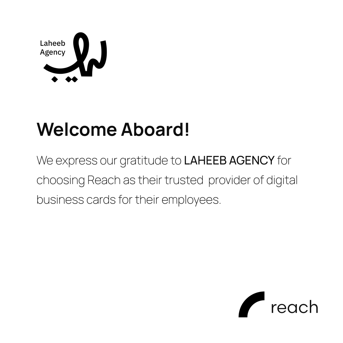 Reachappsa's tweet photo. نسعد بانضمام LAHEEB AGENCY لقائمة مستخدمي خدمتنا. https://t.co/QLqFZjWwzG