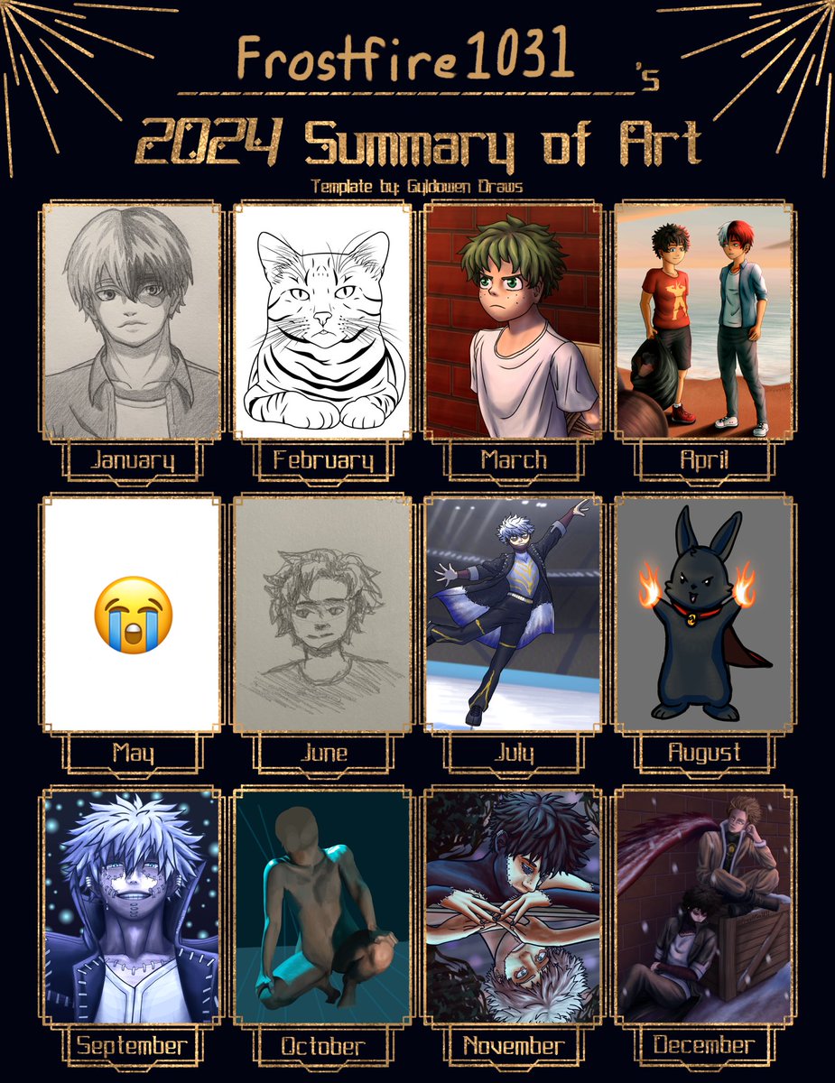 A year in review

#Art #fanart #BNHA #MHA #DigitalArtWork #TraditionalArt #NewYear #ArtCompilation #NewYear2025