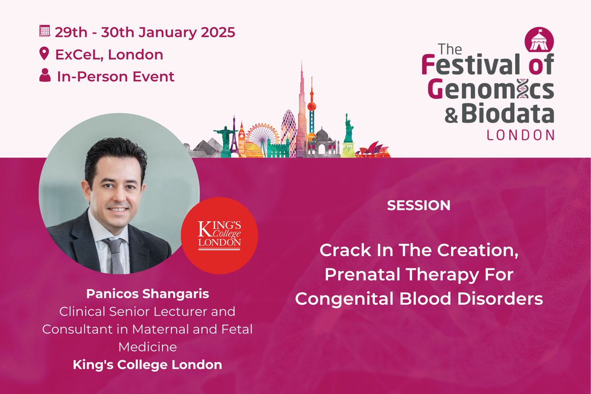 Panicos Shangaris, PhD (@pshangaris) on Twitter photo I'm pleased to share that I will be speaking at The Festival of Genomics & Biodata on the 29th-30th of January 2025 at ExCeL London.
Registration is free for over 90% of attendees - register now to join me.
festivalofgenomics.com/london/en/page…
<a href="/FoGenomics/">The Festival of Genomics & Biodata</a> <a href="/BritSocGenMed/">BSGM</a> <a href="/KingsCollegeLon/">King's College London</a> I'm pleased to share that I will be speaking at The Festival of Genomics & Biodata on the 29th-30th of January 2025 at ExCeL London.
Registration is free for over 90% of attendees - register now to join me.
festivalofgenomics.com/london/en/page…
<a href="/FoGenomics/">The Festival of Genomics & Biodata</a> <a href="/BritSocGenMed/">BSGM</a> <a href="/KingsCollegeLon/">King's College London</a>