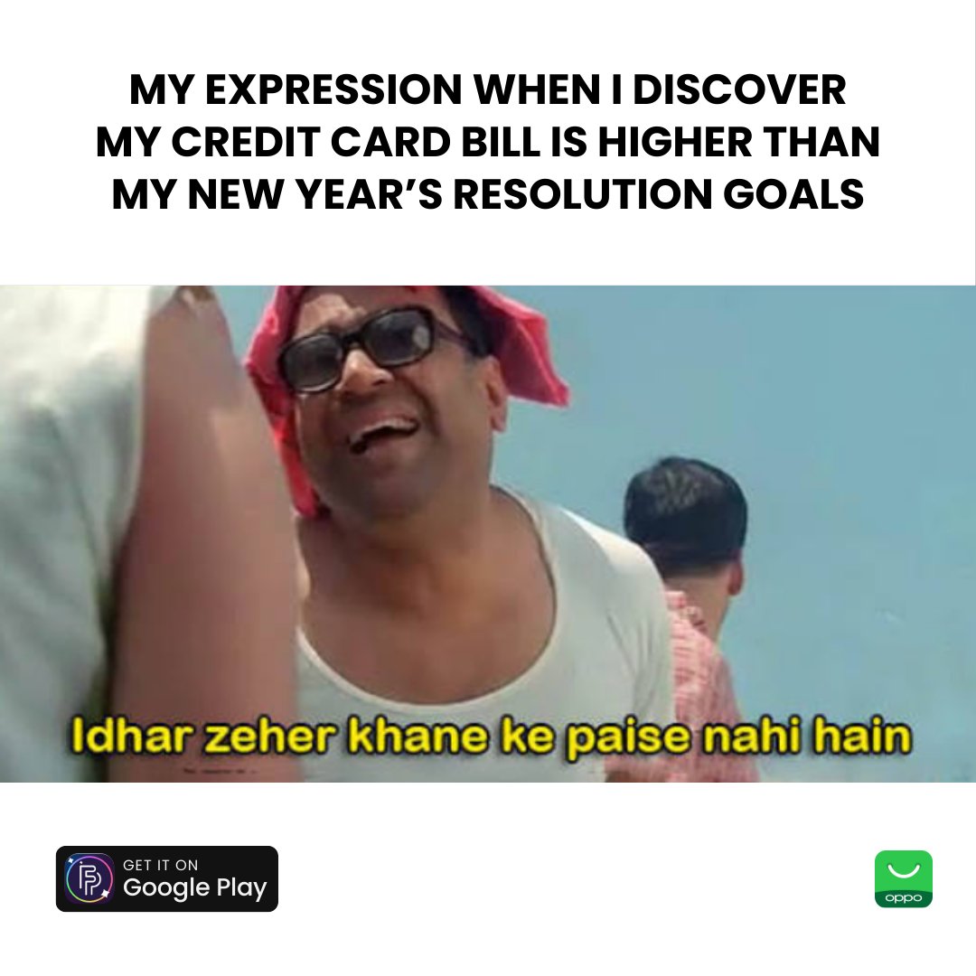 Zenzyofficial__'s tweet photo. When your credit card bill has its own New Year’s resolution… 
#FinShellPay #Memes https://t.co/vg2mSaNRRn