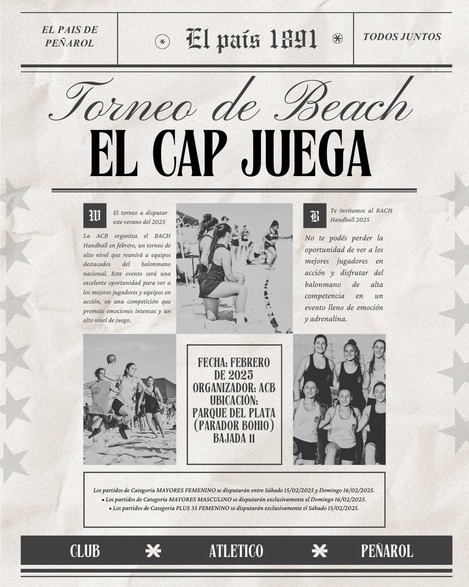 CAP_Handball's tweet image. NOTICIA 📰 
el CAP juega Beach 🏖️😉