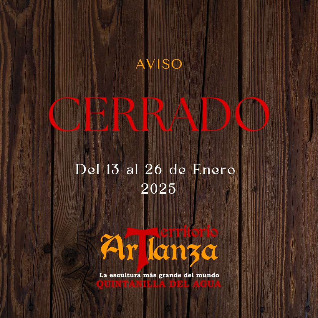 Cerrado del 13 al 26