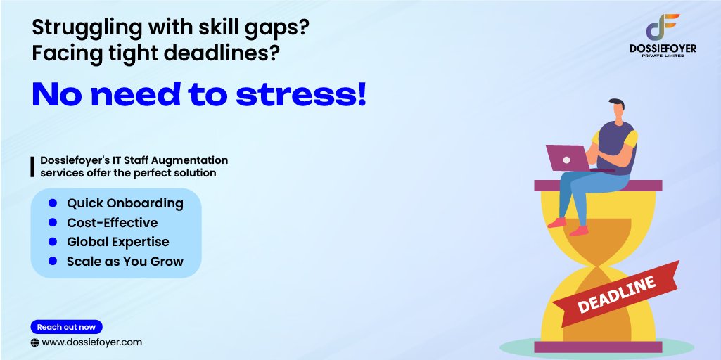 dossieFoyer's tweet image. Dossiefoyer’s IT Staff Augmentation provides rapid onboarding and global expertise to help you meet deadlines and expand your team efficiently.
#StaffAugmentationExperts #SmartSolutions #GlobalTechSupport #EfficientGrowth #ScalableTeams #ITSupportServices #TechTeamSolutions