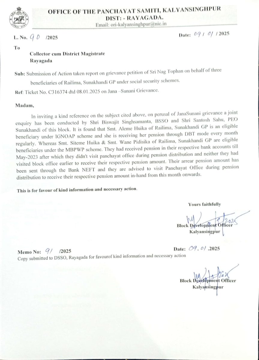 bssoksingpur's tweet photo. @SusantKu_Kandi @DM_Rayagada @SSEPD2 @NityanandaBJP @PRDeptOdisha @niyati_pattnaik @CMO_Odisha @PanchyatK99663 @DC_Odisha @IPR_Odisha @MohanMOdisha @ZP_Rayagada @Dssorgda @OfficialTeamATA @scstdevdept @SecyChief https://t.co/DFyl17Hygx
