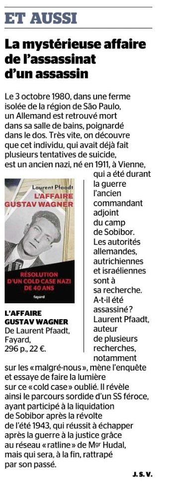 Le #Figaro littéraire aujourd'hui 
C'est un peu mes #JO à moi...
Merci à Jacques de Saint Victor pour son papier !
Un livre sur la mémoire en même temps qu'un #thriller
<a href="/saintvictor75/">Jacques de Saint Victor</a> <a href="/EditionsFayard/">Fayard</a> #shoah #nazis #sobibor <a href="/netflix/">Netflix</a>