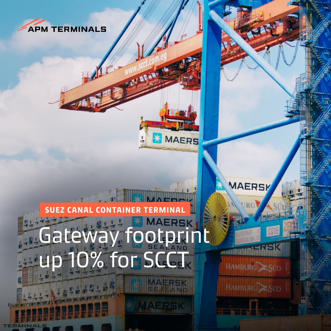Gateway footprint up 10% year on year for Suez Canal Container Terminal (SCCT).  bit.ly/3DNrqWp