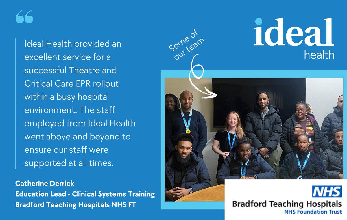 We are thrilled to share our recent engagement with Bradford Teaching Hospitals NHS Foundation Trust, providing go-live support for their Oracle Health implementation! 

Focusing on the Trust’s Theatre, Anaesthesia, and Critical Care (TACC) areas, we collaborated closely with the