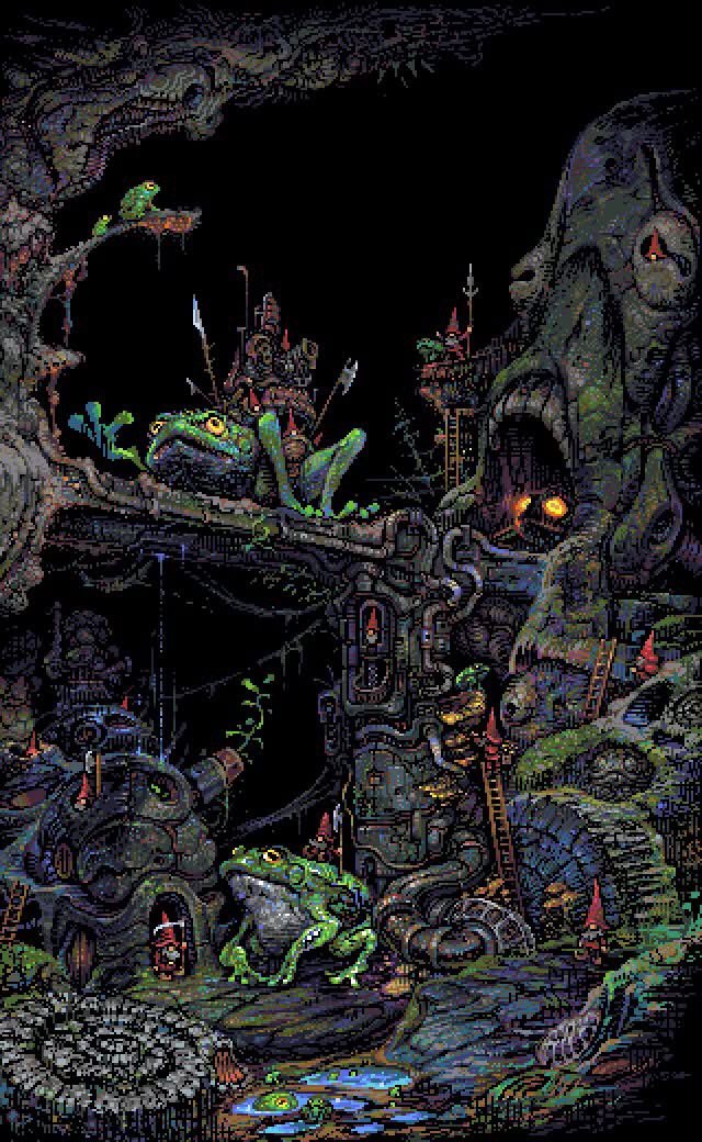 DungeonNoir's tweet photo. Frogs &amp; Gnomes by Gustav Samuelson https://t.co/ahuIpNJlxT